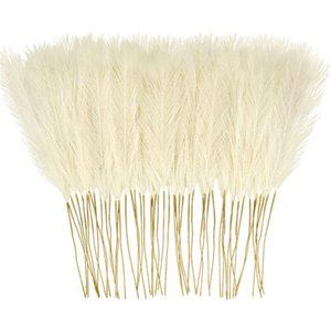 50PCS Faux Pampas Grass 26" Short Artificial Pompous Grass Floral Fake Grass